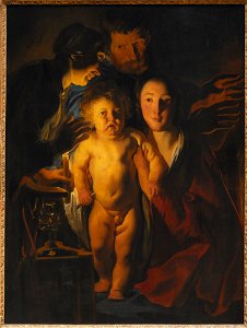 The Holy Family by Candlelight (Jacob Jordaens) - Nationalmuseum - 18772