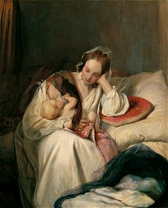 Josef Danhauser - Mutterliebe (Die Gattin des Künstlers mit Kind) - 280 - Österreichische Galerie Belvedere