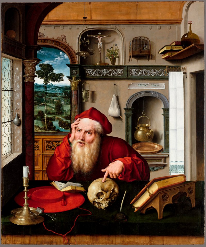 Joos van Cleve - Saint Jerome in His Study - 1961.26 - Fogg Museum