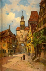Josef Frank Rothenburg Markusturm mit Röderbogen
