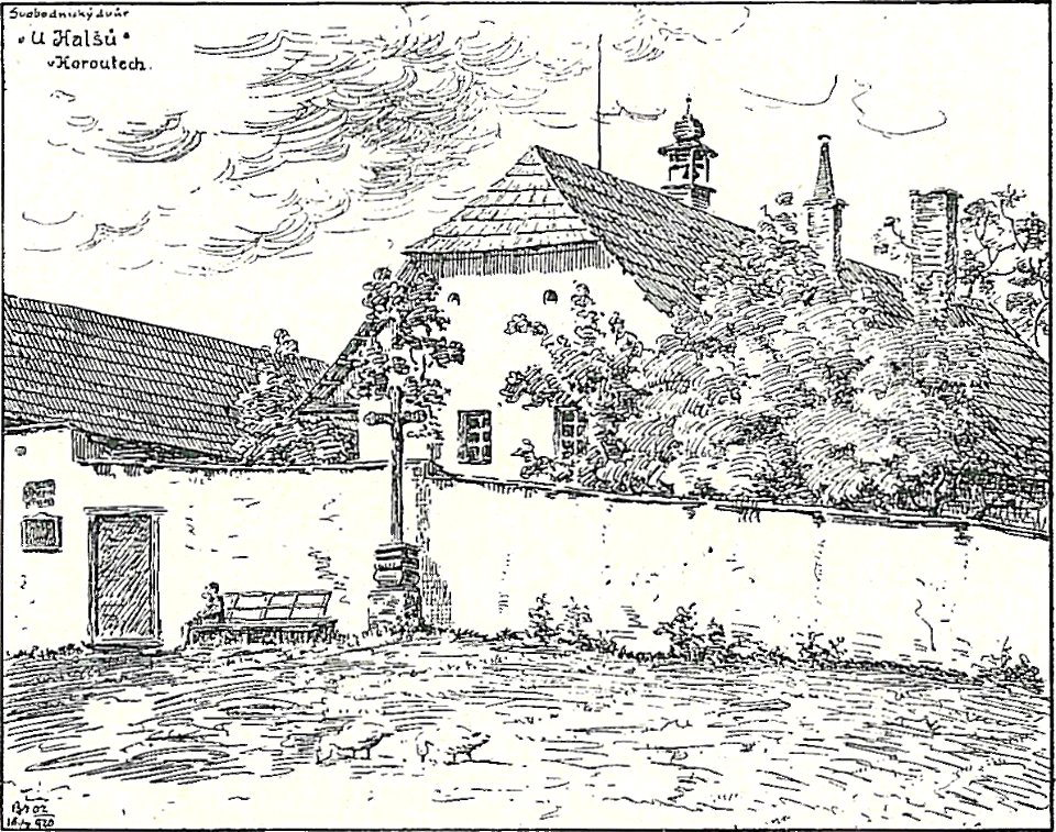 Josef Brož (1866-1949) - svobodnický dvůr (u Halšů) v Koroutech