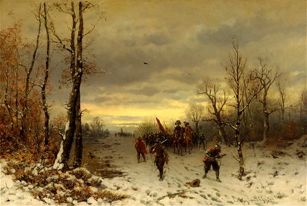 Josef F Heydendahl Szene aus dem dreißigjährigem Krieg