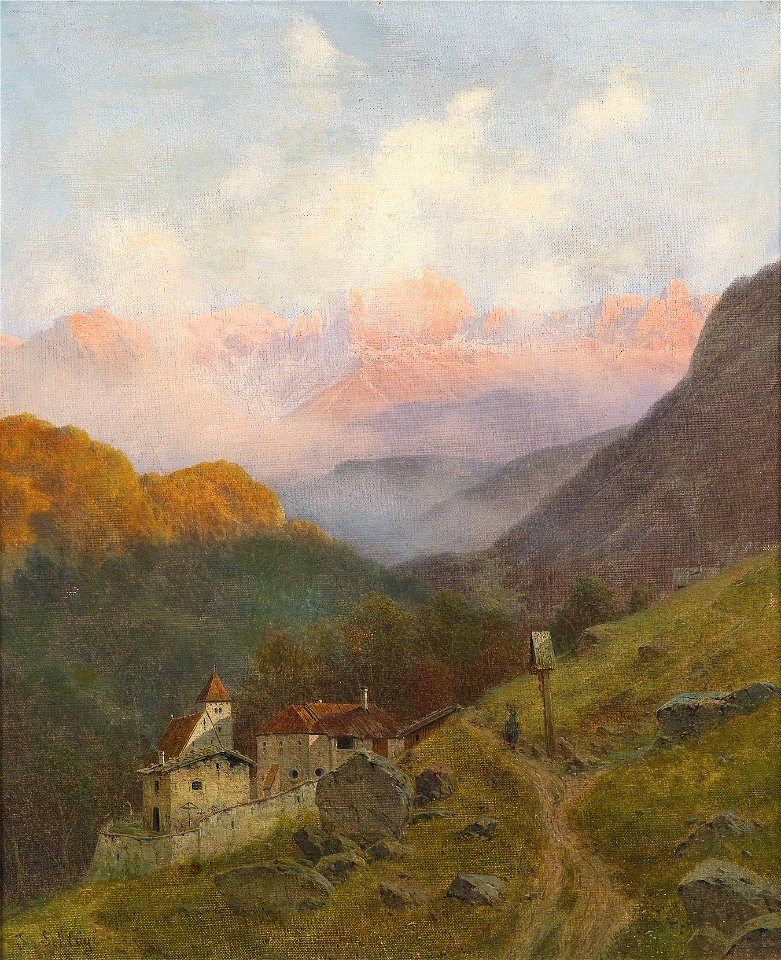 Josef von Schlögl Blick auf den Rosengarten