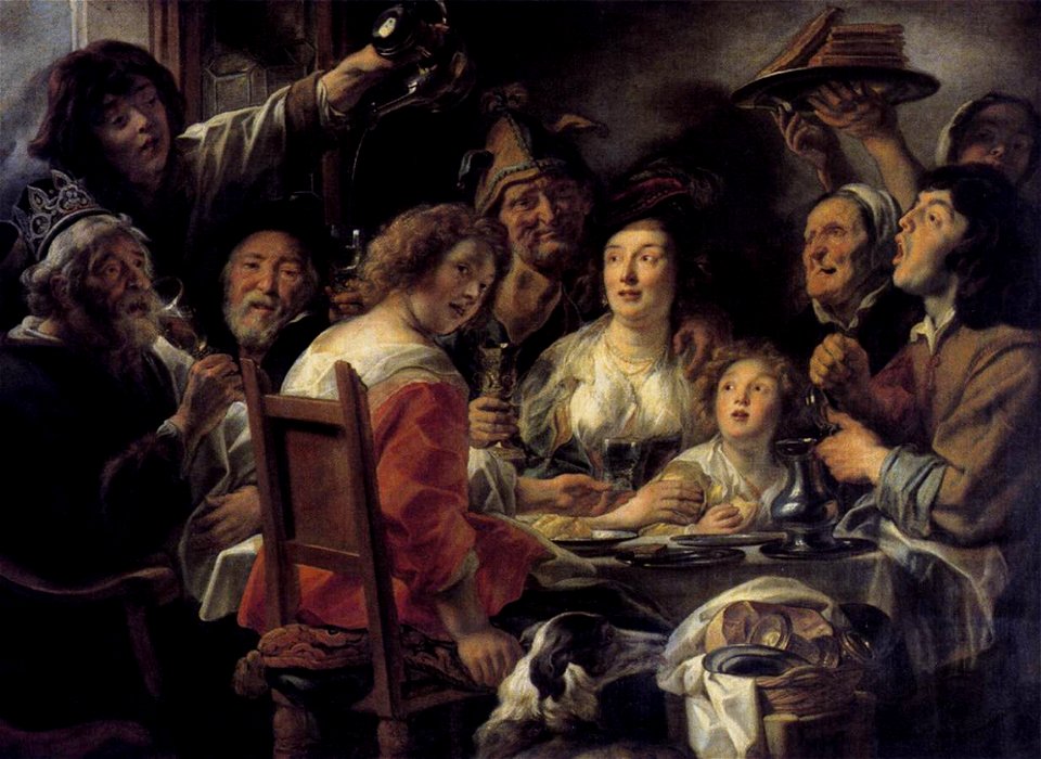 Jordaens King Drinks 1638-40