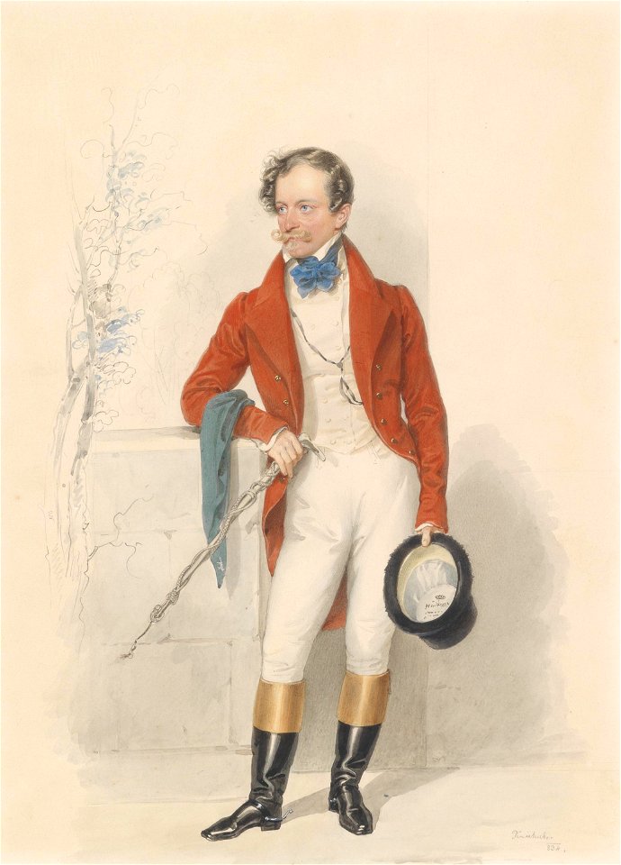 Josef Kriehuber Herr im Reitkostüm 1838