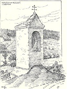 Josef Brož (1866-1949) - kaplička na rozcestí v Libotyni