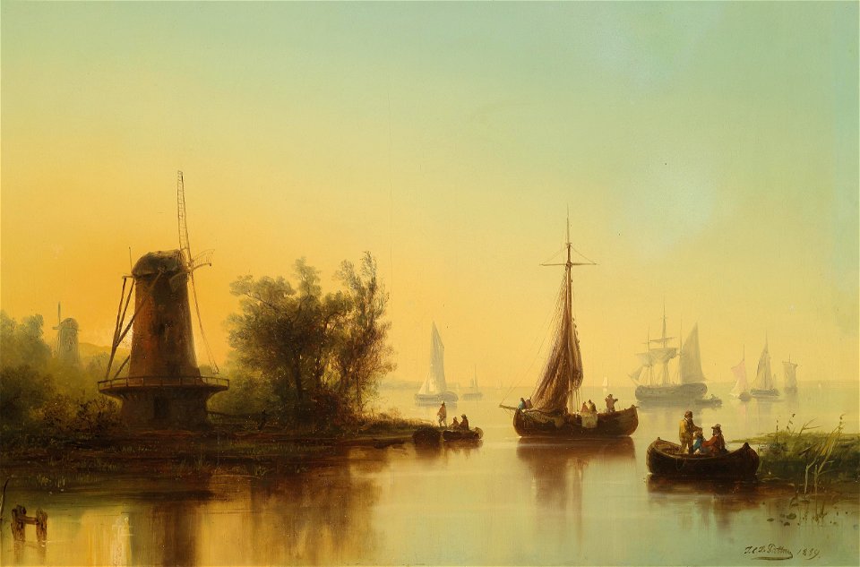 Josef Carl Berthold Püttner Mündung der Maas 1859