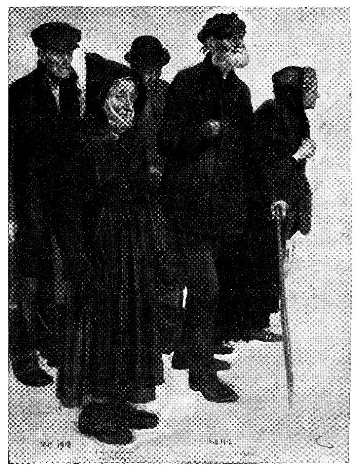 Josef Engelhart Wiener Straßenfiguren im Jahre 1918 dgE