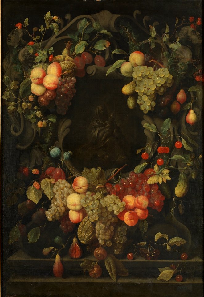 Joris van Son - The Virgin with the Child inside a festoon of fruit