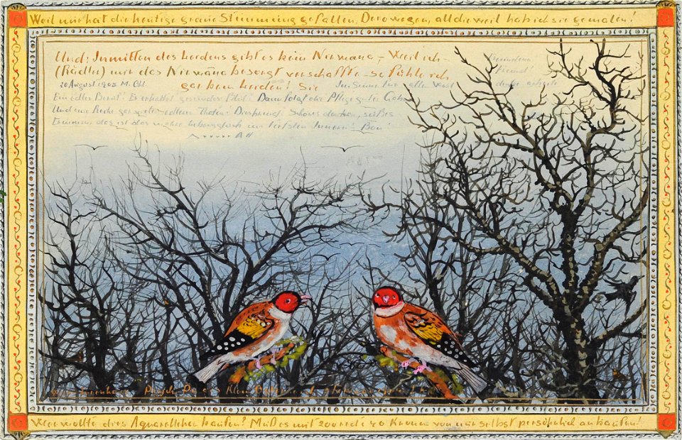 Josef Karl Rädler Vogelbild c1904-1910 r