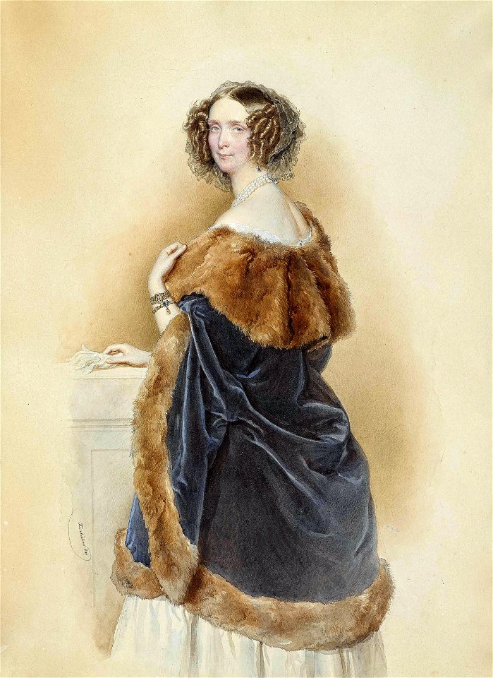 Josef Kriehuber - Erzherzogin Sophie von Österreich, Prinzessin von Bayern 1849
