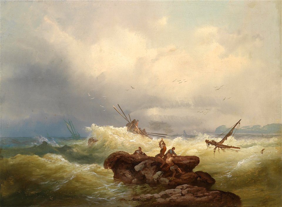 Josef Carl Berthold Püttner Rettende Felsen bei stürmischer See