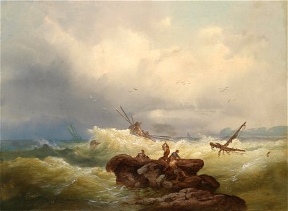Josef Carl Berthold Püttner Rettende Felsen bei stürmischer See