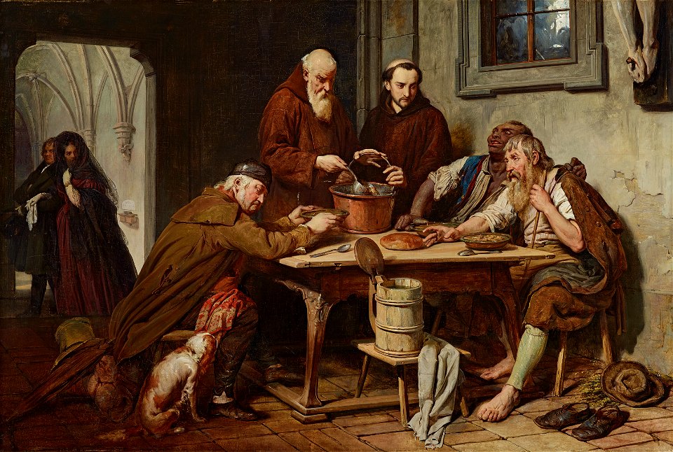 Josef Danhauser - Die Klostersuppe - 2088 - Österreichische Galerie Belvedere