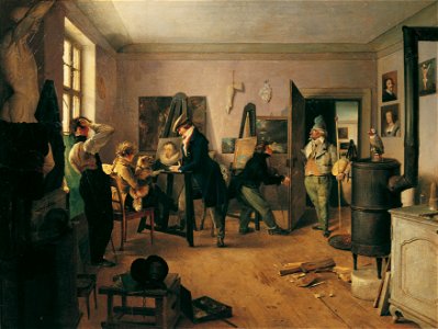 Josef Danhauser - Das Scholarenzimmer - 2109 - Österreichische Galerie Belvedere