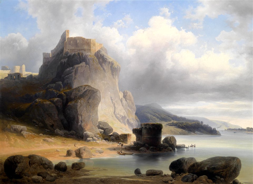 Josef Holzer Blick auf die Burgruine Devin 1864
