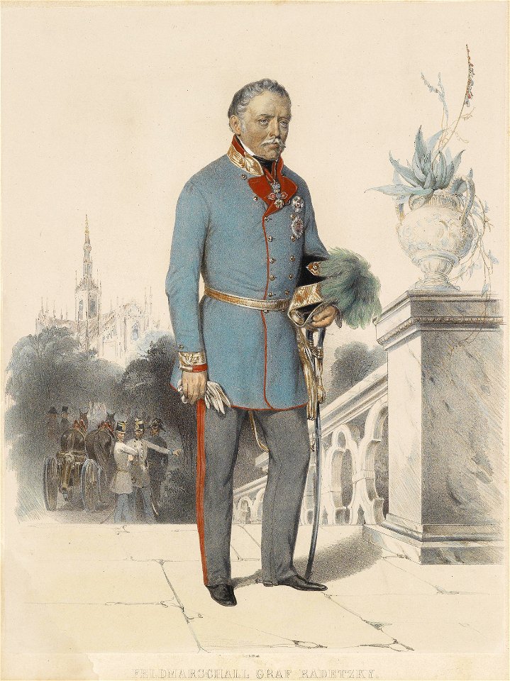 Josef Graf Radetzky Lithographie