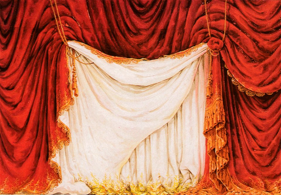 Josef Mühldorfer Entwurf für einen Theatervorhang 1859