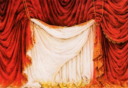 Josef Mühldorfer Entwurf für einen Theatervorhang 1859