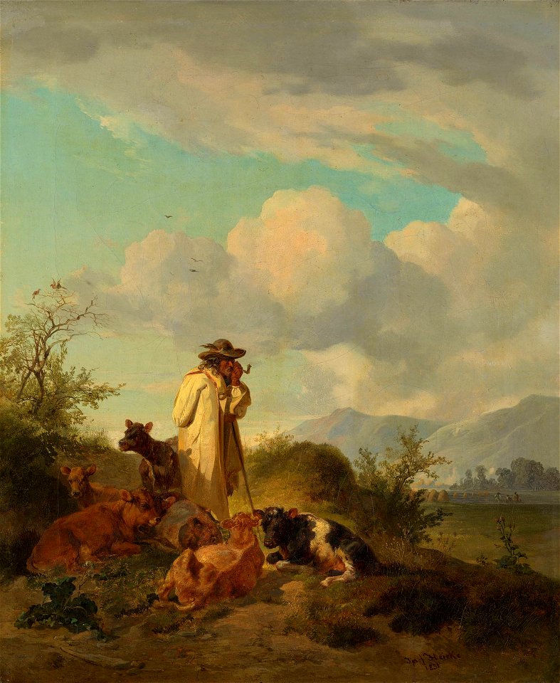 Josef Heicke (1811-61) - Shepherd in a Landscape - RCIN 406230 - Royal Collection