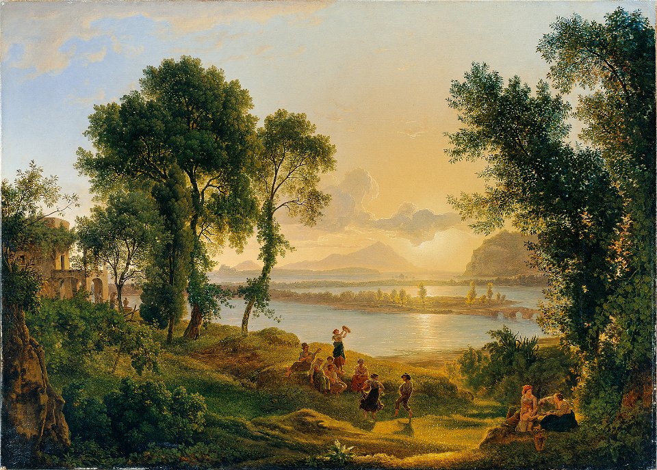Josef Rebell - Sonnenuntergang über den Campi Flegrei gegen die Inseln Procida und Ischia - 4429 - Kunsthistorisches Museum
