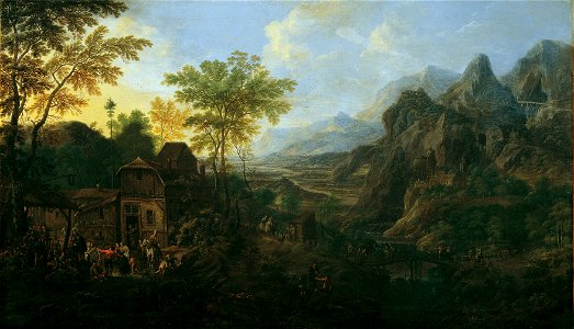 Josef Orient - Ideale Landschaft mit Bauernkirmes - 5122 - Kunsthistorisches Museum