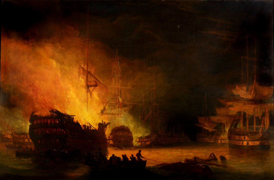 Joseph Cartwright (c. 1789-1829) - The Battle of the Nile - RCIN 405398 - Royal Collection