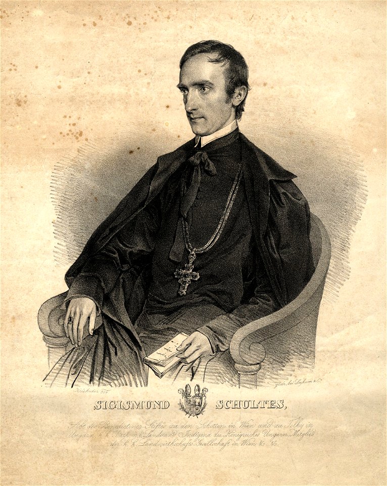 Josef Kriehuber Sigismund Schultes Abt des Benediktinerstiftes zu den Schotten in Wien 1834 ubs G 0936 III