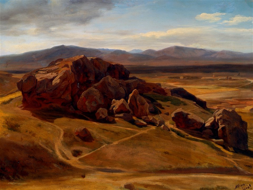 Josef Hoffmann - Gebirgslandschaft bei Athen (Der Areopag) - 4129 - Österreichische Galerie Belvedere