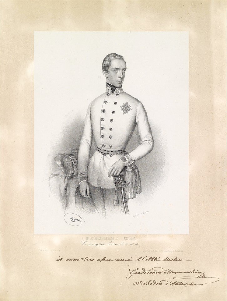 Josef Kriehuber Erzherzog Ferdinand Max 1850