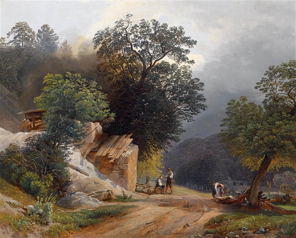 Josef Gerstmeyer Holzsammler auf der Landstrasse