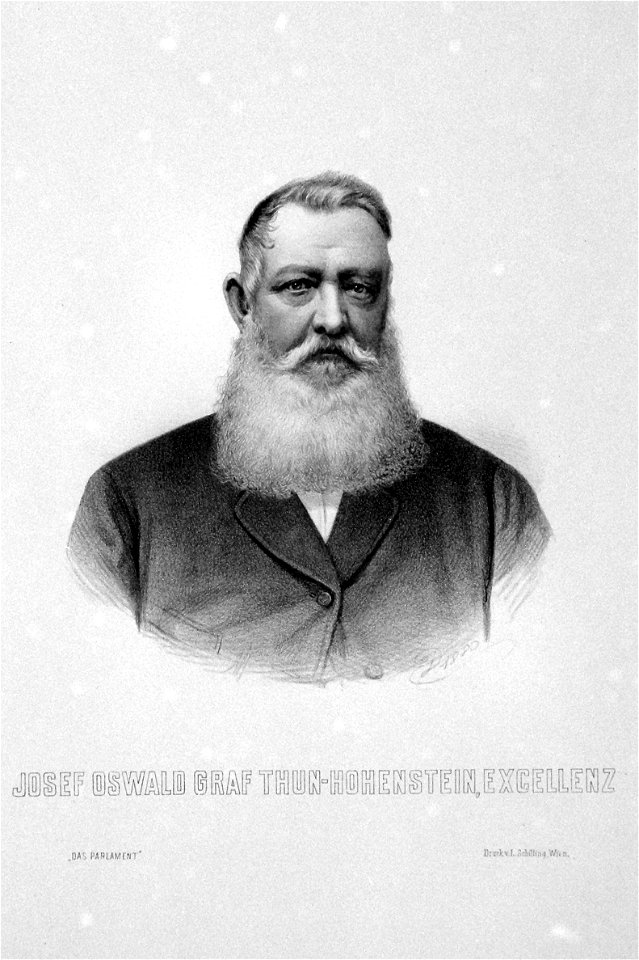 Josef Oswald I von Thun und Hohenstein Litho