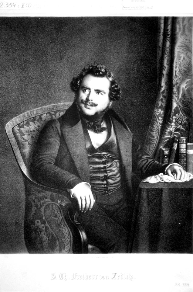 Joseph Christian von Zedlitz Litho