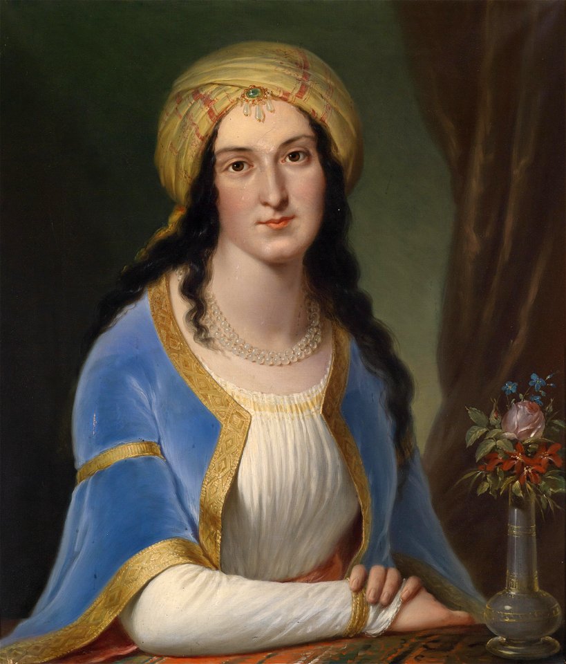 Josef Grassi (circle) Dame mit Turban