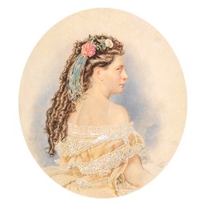 Josef Kriehuber Frauenporträt 1867