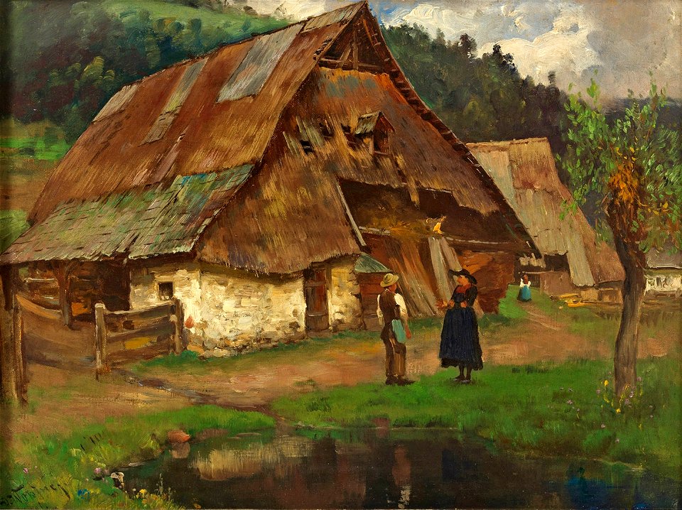 Josef Wopfner Alter Stadel aus Sarntheim 1901