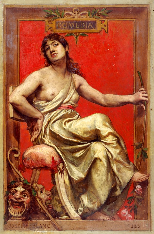 Joseph Blanc - Portrait de Julia Bartet (1854-1941), en allégorie de la Comédie - P1093 - Musée Carnavalet