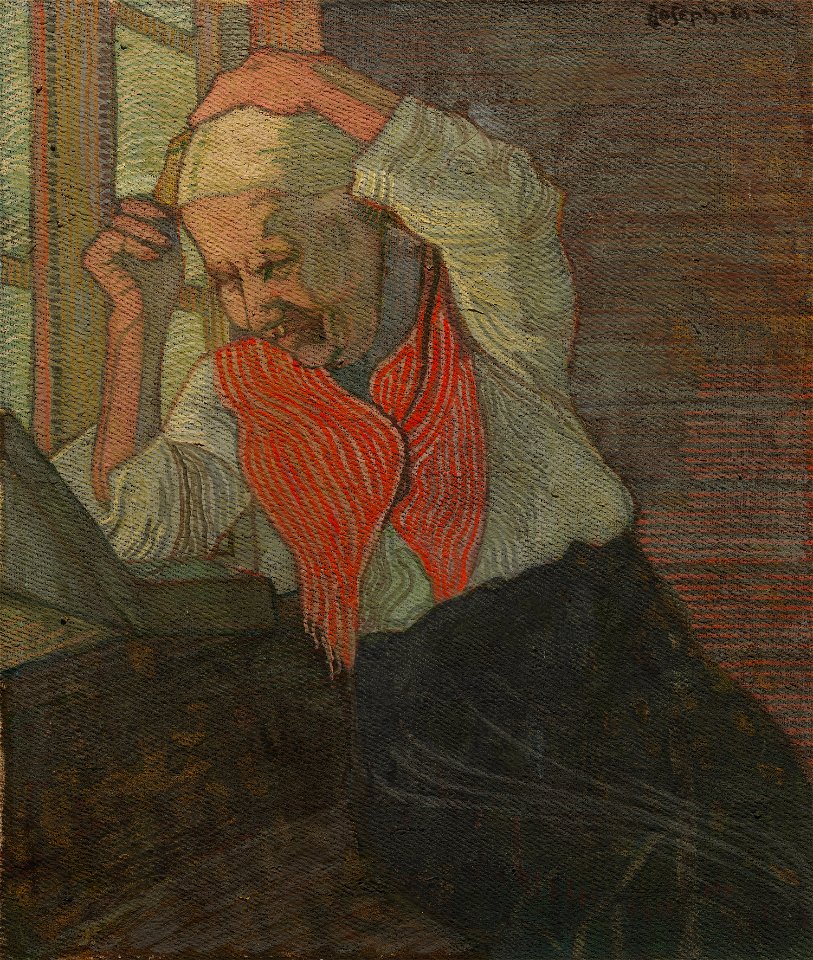 Joseph Alanen - Woman Combing her Hair