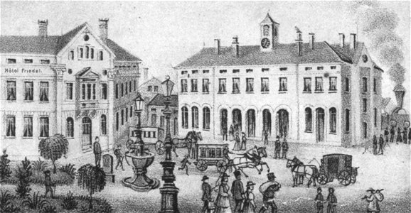 Joseph Bayer Ravensburg Bahnhof um1860