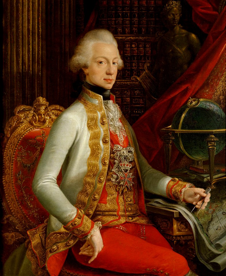 Joseph Dorffmeister - Großherzog Ferdinand III. (1769-1824), Sohn von Leopold II., in seiner Bibliothek sitzend, Kniestück - GG 8783 - Kunsthistorisches Museum