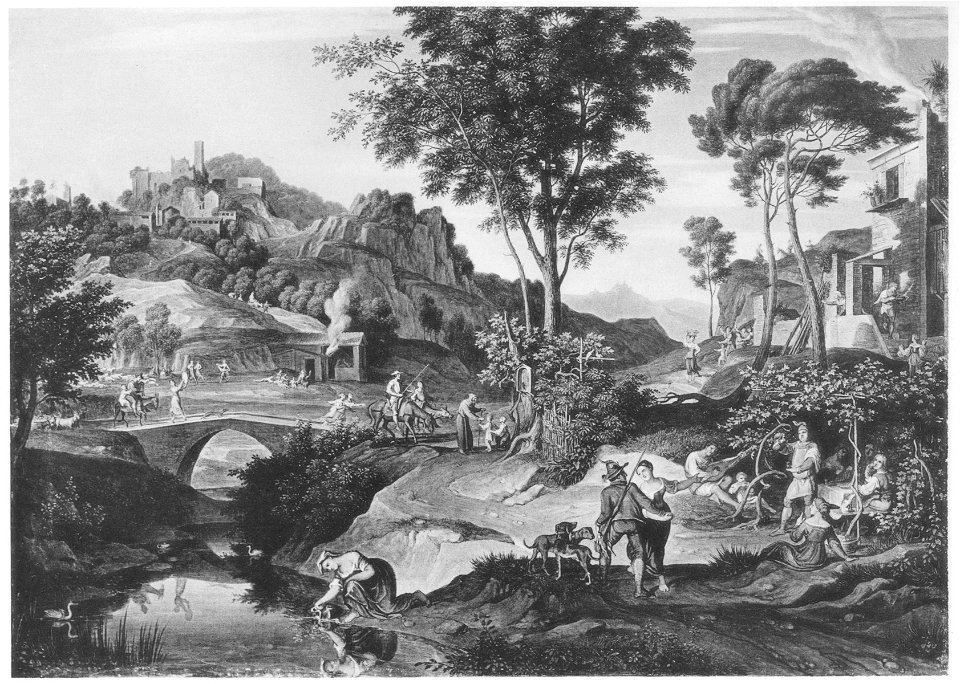 Joseph Anton Koch Landschaft mit Don Quichotte
