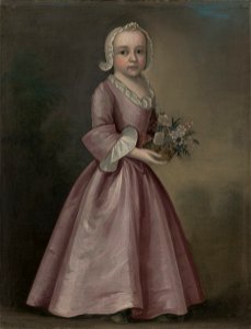 Joseph Badger - Little Girl Holding Flowers (attributed to Joseph Badger) - 1944.78 - Yale University Art Gallery. Free illustration for personal and commercial use.