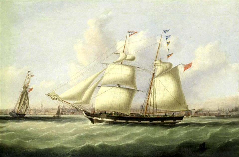 Joseph Heard - The brigantine Elizabeth Taylor off Albert Dock, Liverpool, 1846