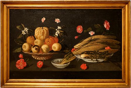 Josefa d'ayala (detta di óbidos), natura morta con frutta, verdura e fiori, 1660-70 ca