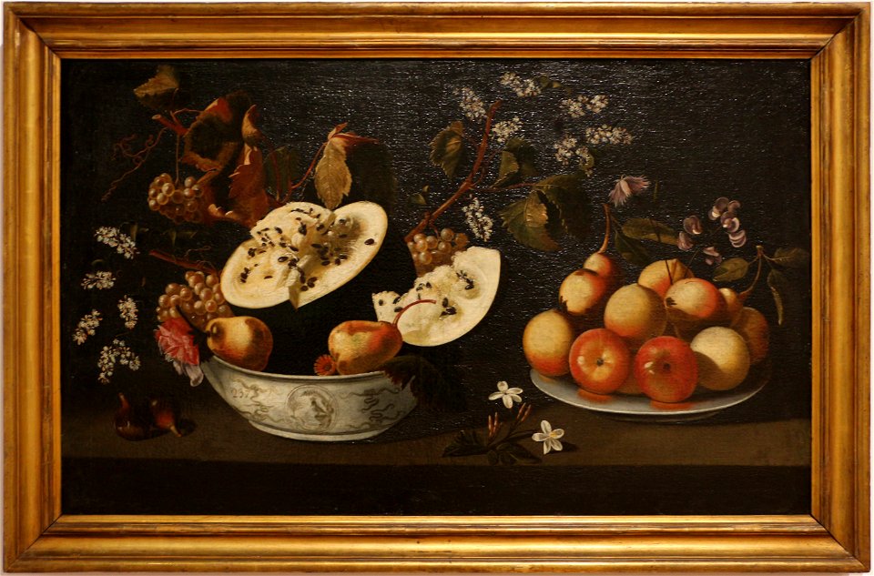 Josefa d'ayala (detta di óbidos), natura morta con cocomero e pere, 1670 ca