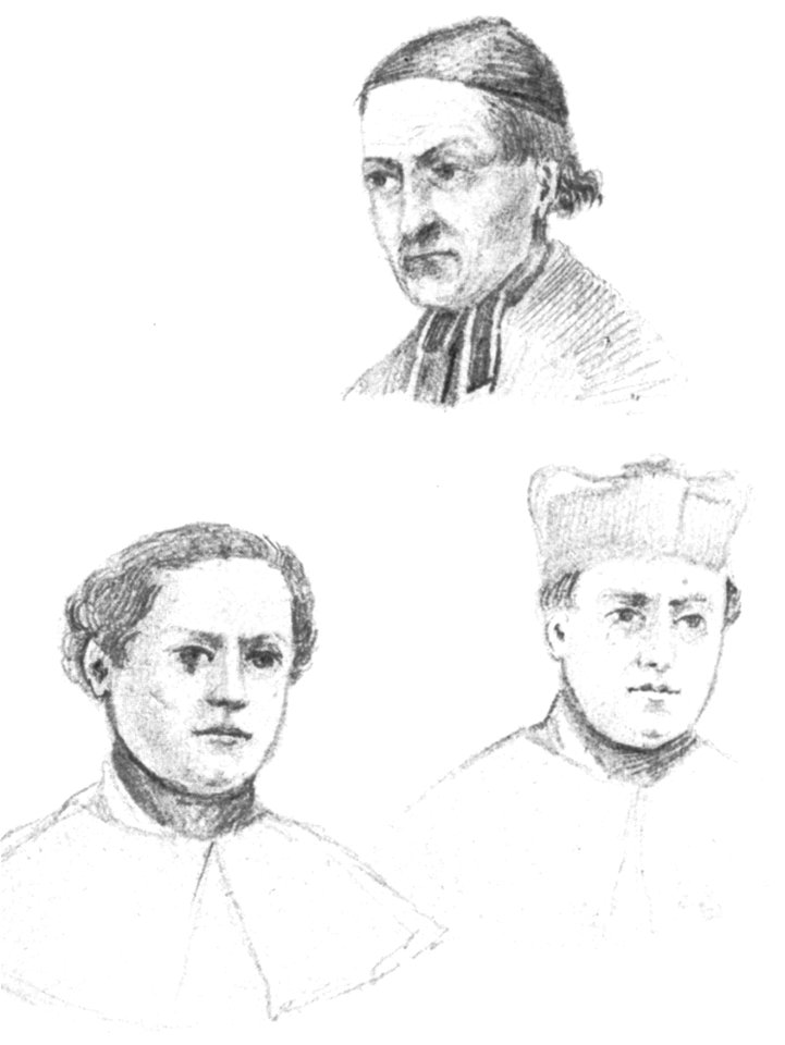 Joseph Bayer Porträtskizzen Geistliche