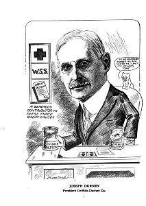 Joseph Durney, President, Griffith-Durney Co. Caricature