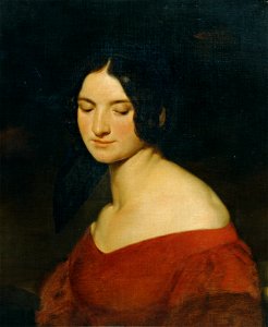 Joseph Hasslwander - Dame in indischrotem Kleid - 4475 - Österreichische Galerie Belvedere