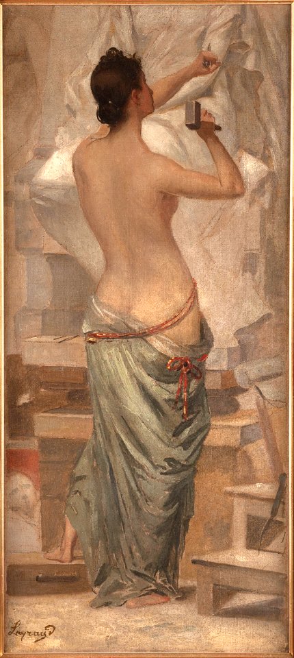 Joseph Fortuné Layraud - Esquisse pour le salon des Arts de l'Hôtel de Ville de Paris , La sculpture - PPP4070 - Musée des Beaux-Arts de la ville de Paris