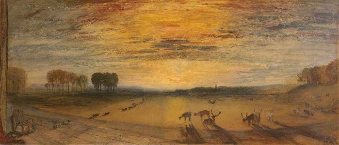 Joseph Mallord William Turner (1775-1851) - Petworth Park, Tillington Church in the Distance - N00559 - National Gallery